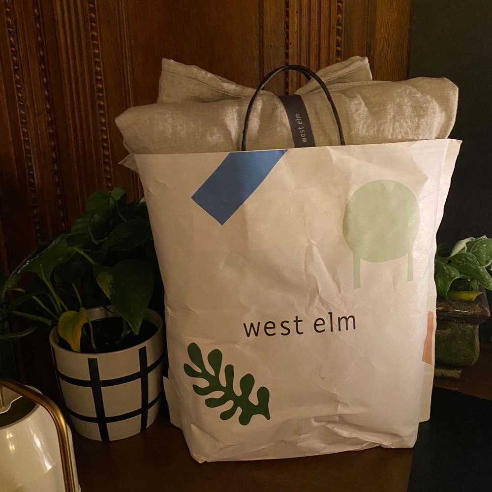 West Elm Belgian Flax Linen Duvet Cover Full/Queen